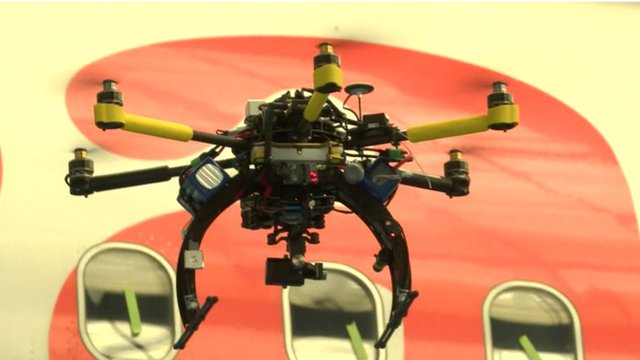 BBC News - Easyjet develops flying robots to inspect aircraft